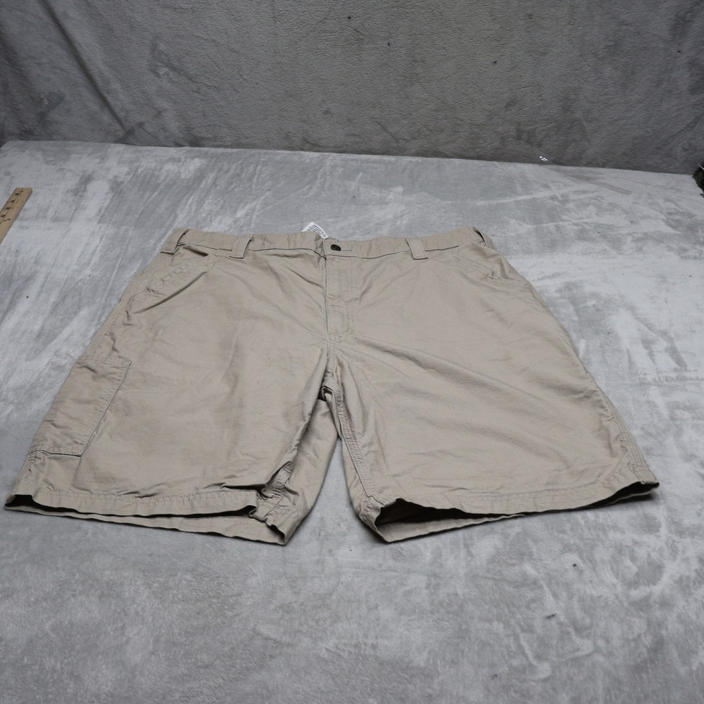Carhartt Shorts Mens 42 Beige Loose Fit Canvas Utility Workwear Carpenter Hiking